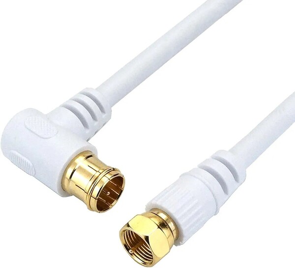 ホーリック アンテナケーブル S-4C-FB同軸 3m 【4K8K放送(3224MHz)/BS/CS/地デジ/CATV 対応】 HSマーク ホワイト L字差込式 HAT30-921LS
