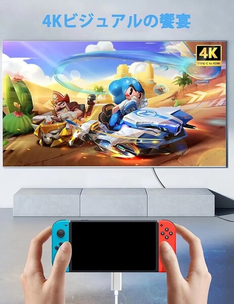 USB Type-C HDMI変換 アダプターdigital av multiportタイプc JastBang 4K対応 100W PD充電+USB 3.0ポート Switch/iPhone 15 シルバー