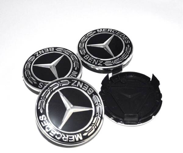 Mercedes-Benz メルセデスベンツ ホイールセンターキャップ 75mm ブラック