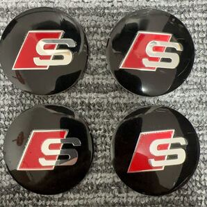 アウディ ホイールセンターキャップステッカー 56mm 4枚