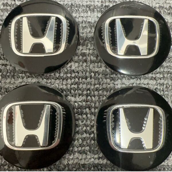 ホンダ ホイールセンターキャップステッカー 56mm 4枚 黒