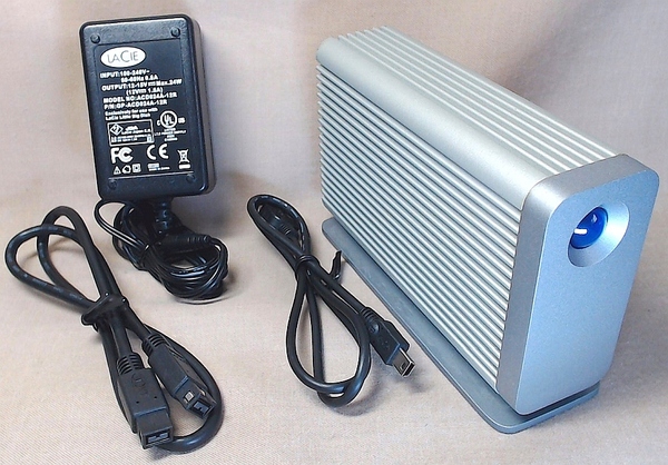 Lacie RAID0 400GB Little Big Disk QUADRA 7200J HDD 使用142h ≪送料無料≫ ラシー eSATA USB2.0 FireWire800 IEEE1394 ハードディスク