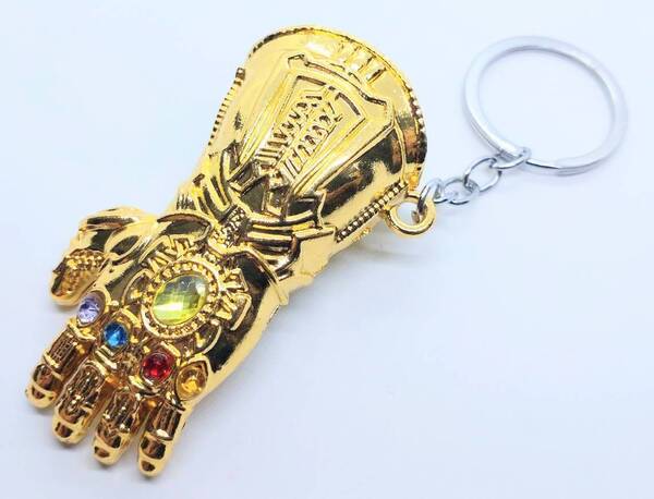 送料無料 サノス アベンジャーズ ガントレット キーリング キーホルダー ゴールド アメリカン雑貨 スマアク