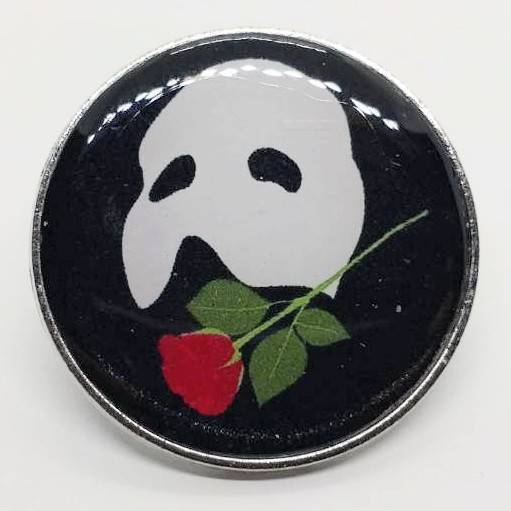 送料無料 オペラ座の怪人 オカルト映画 サークル ピンブローチ ピンズ PINS バッジ バッヂ アメリカン雑貨 スマアク