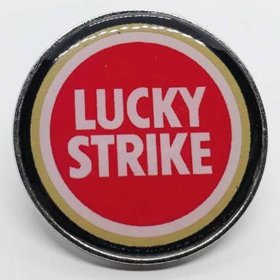 送料無料 ラッキーストライク タバコ サークル ピンブローチ ピンズ PINS バッジ バッヂ アメリカン雑貨 スマアク