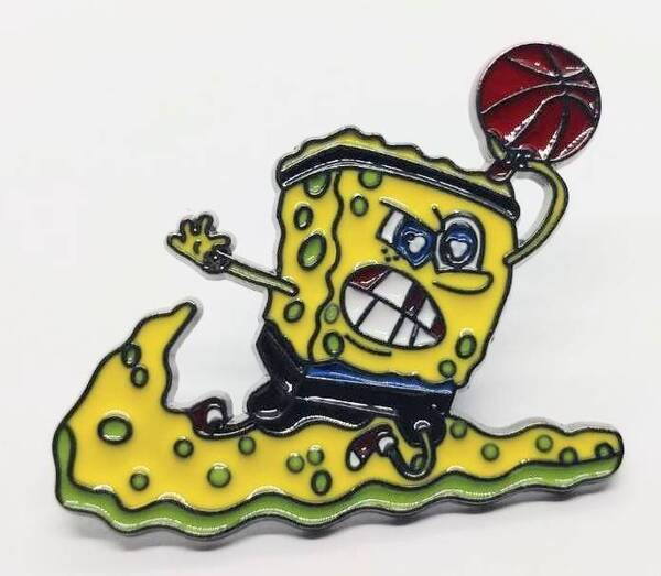 送料無料 スポンジ・ボブ バスケット ピンブローチ ピンズ PINS バッジ バッヂ アメリカン雑貨 スマアク