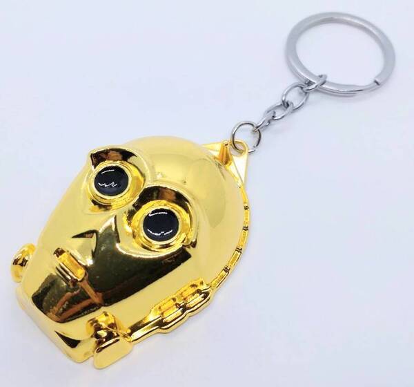 送料無料 スターウォーズ C3PO ジェダイの帰還 ゴールド キーリング キーホルダー アメリカン雑貨 スマアク