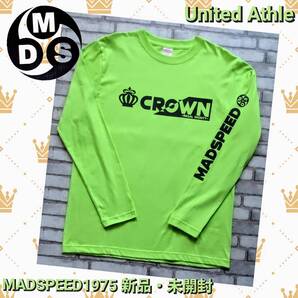 ※特価販売中【MADSPEED】趣味Tシャツ 王冠 クラウン crown クラウンスポーツ クラウンクロスオーバー 長袖 ライムグリーン 新品 Lサイズ