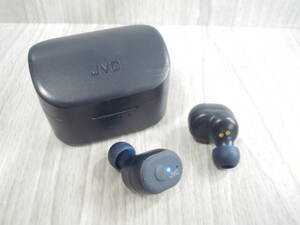(M-296) JVCKENWOOD HA-A11T インディゴブルー ブルートゥースイヤホン イヤホン Bluetooth ブルートゥース 動作確認済み 中古