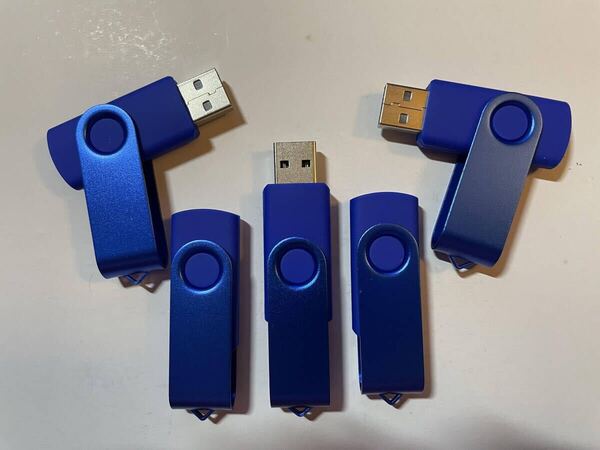 (匿名配送)新品・未使用 USB2.0/8GB/5本/回転式