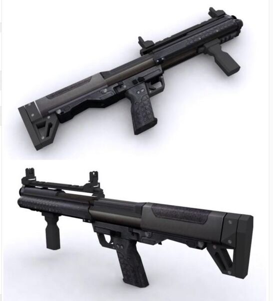 ペーパークラフト 模型 高級防水紙 散弾銃/ケル・テック KSG 工作 本 冊子 大人 銃器 マシンガン