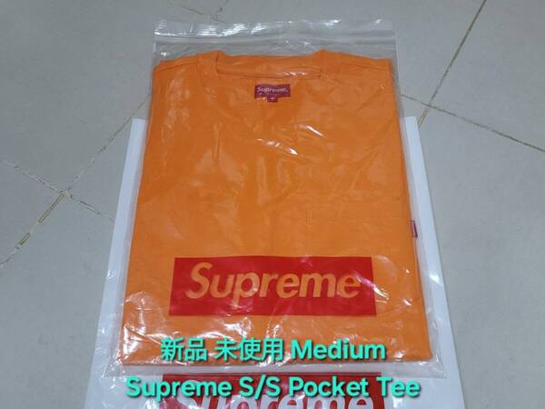 新品 未使用 Supreme S/S Pocket Tee シュプリーム エス/エス ポケット ティー シャツ Orange オレンジ Medium ミディアム