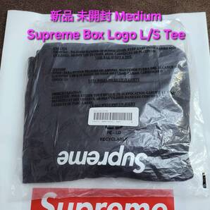 新品 未開封 Supreme Box Logo L/S Tee シュプリーム ボックス ロゴ エル/エス ロン ティー シャツ Navy ネイビー Medium ミディアム