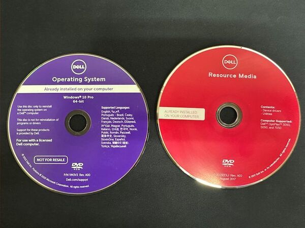 DELLデル OS Windows 10 Pro 64bit Operating System win10 DVD インストール リカバリ DVDインスト-ルメディア 日本語等のマルチ言語2