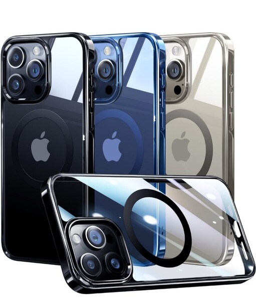 【本体を再現・Magsafe対応】Alphex iPhone15Pro用 ケース マグネット搭載 米軍MIL規格 耐衝撃 6.1インチ、ブラックチタニウム専用 A12