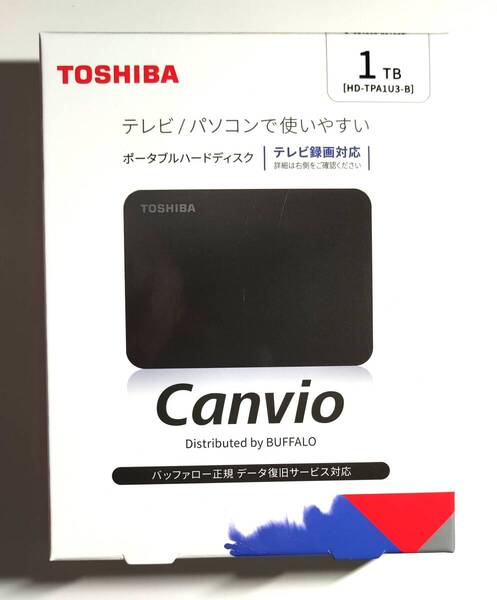 東芝 TOSHIBA ポータブル外付けHDD HD-TPA1U3-B ブラック 新品未開封