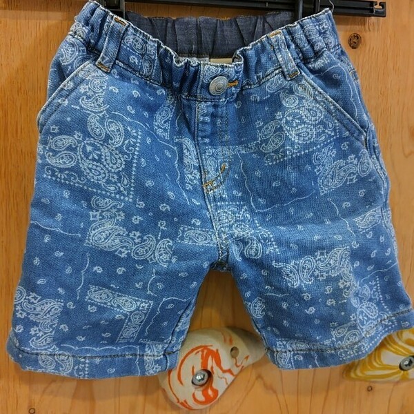 GREEN LABEL RELAXING バンダナ柄デニム風ショートパンツ 95 ユナイテッドアローズ グリーンレーベル キッズ