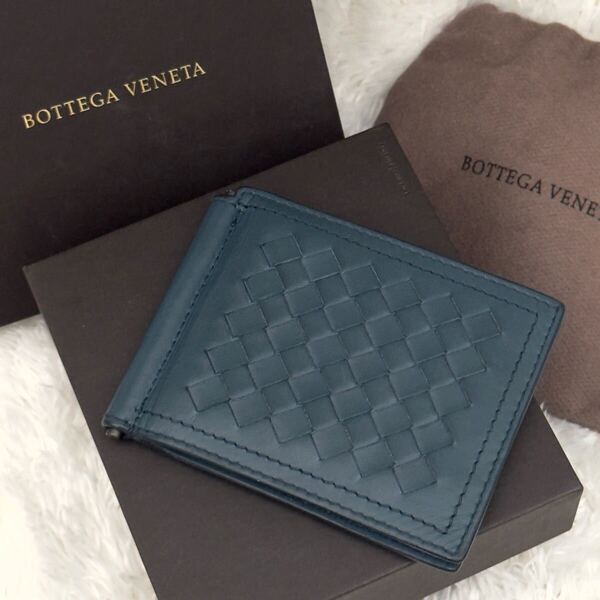 ☆美品☆RFID内蔵 BOTTEGA VENETA ボッテガヴェネタ イントレチャート 財布 マネークリップ ピッコロ ICチップ