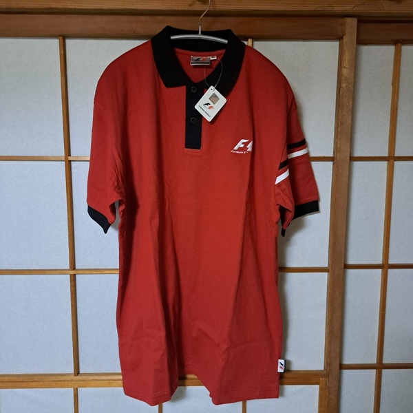 F1 ポロシャツ LL/XL 新品 未使用 赤 メンズ 綿100% 半袖 ロゴハウス・ジャパン 即決 送料無料