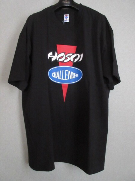 送料無料 CHALLENGER HOSOI x CHALLENGER コラボ FRONT LOGO S/S TEE プリントロゴTシャツ BLACK XL 正規品 新品未使用(撮影,採寸の為開封)