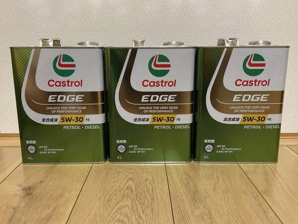 全国送料無料 4L×3本 カストロール エッジ FE 5W-30エンジンオイル CASTROL EDGE FE