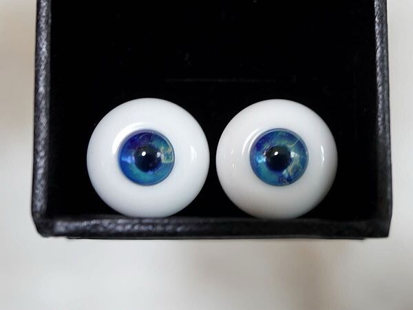 18mm グラスアイ 波岡恵子さま ディーラー製 銀曜変 ブルー 青