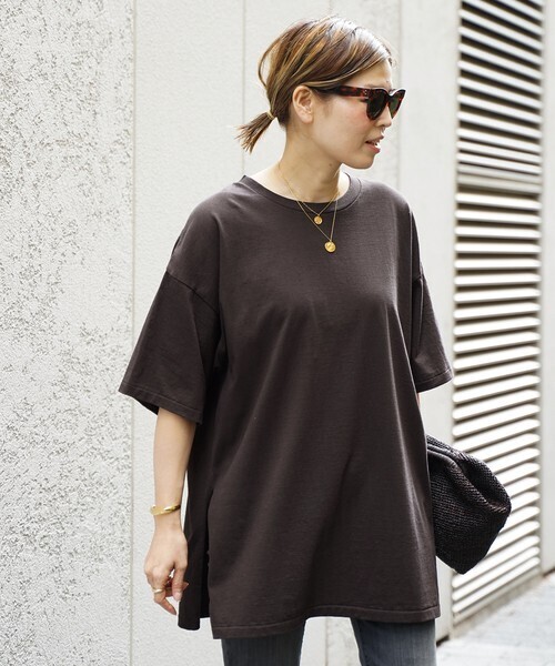 送料無料 Deuxieme Classe ドゥーズィエムクラス BIG Tシャツ ブラウン 半袖Tシャツ