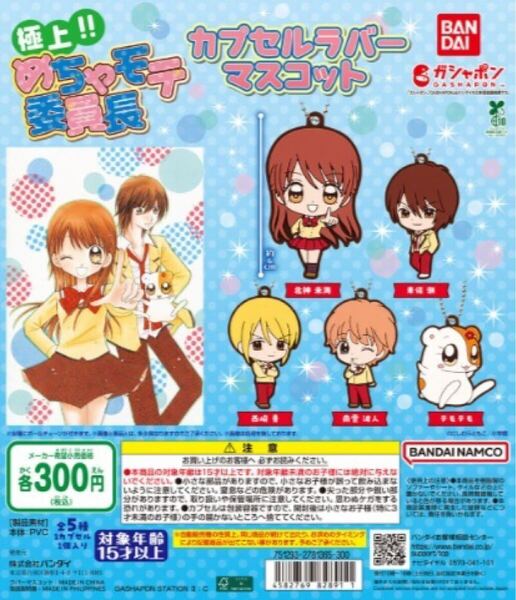極上!!めちゃモテ委員長 カプセルラバーマスコット 全5種セット