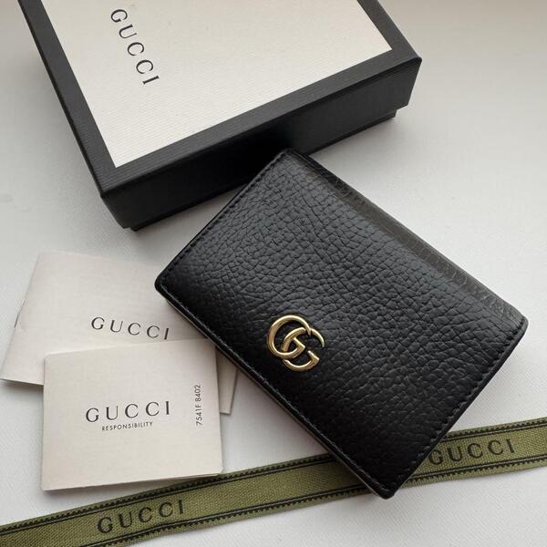 【極上美品】 874 GUCCI グッチ マーモント 2つ折り 財布 コンパクト