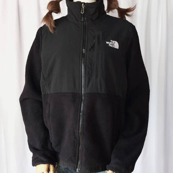 used WOMENS Sサイズ THE NORTH FACE ザノースフェイス フリース デナリジャケット POLARTEC 黒(ブラック)系 古着 アウトドア