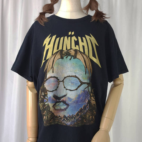 used Mサイズ Migos QUAVO HUNCHO ミーゴス クエヴォ ハンチョ プリント Tシャツ 黒(ブラック)系 古着 ミュージック 音楽 アルバム