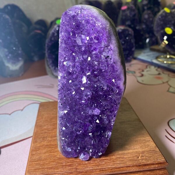 【極上】ウルグアイアメジストクラスター原石(幸運水晶)天然紫水晶