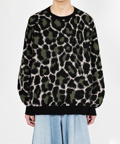 LAD MUSICIAN Leopard Crew Neck Pullover ラッドミュージシャン レオパード ニット 44