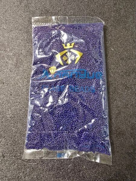 【訳あり】丸小ビーズ 青 約450g手芸 ハンドメイド 材料 アクセサリー バッグ