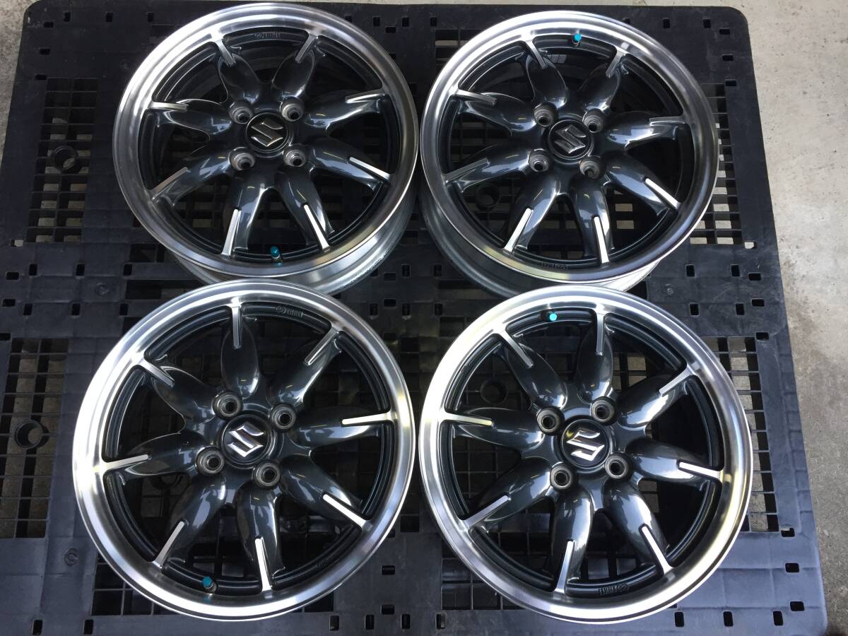 * Suzuki Alto турбо RS HA36S оригинальный 15 -дюймовые легкосплавные алюминиевые литые диски 4.5J+45 PCD100 4H