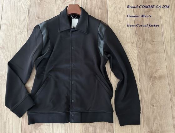 新品 未使用 COMME CA ISM MEN コムサイズム メンズ ハイテンションストレッチ ブルゾン ジャケット ジャンパー Sサイズ ブラック