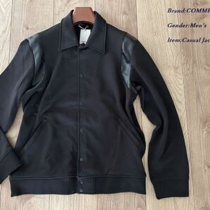 新品 未使用 COMME CA ISM MEN コムサイズム メンズ ハイテンションストレッチ ブルゾン ジャケット ジャンパー Mサイズ ブラック