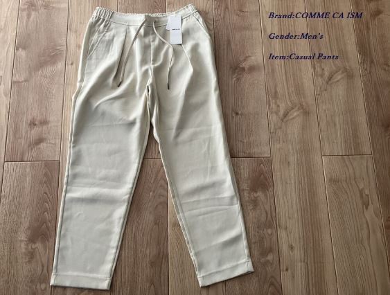 新品 未使用 COMME CA ISM コムサイズム メンズ 起毛 ツイル カジュアルパンツ チノパン アイボリー Mサイズ