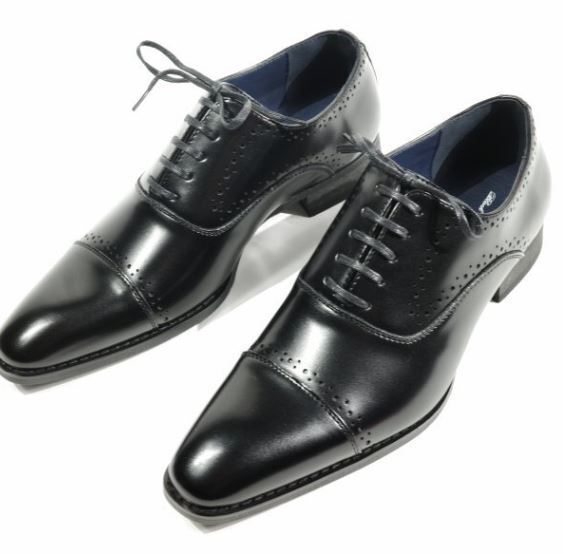 新品 未使用 定価1.4万 TETE HOMME テットオム アクションレザー ビジネスシューズ 26.5cm 黒 レースアップ ストレート