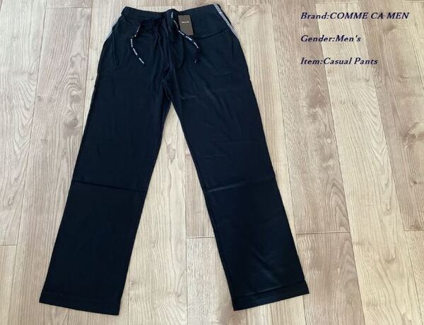 新品 未使用 COMME CA MEN コムサメン メンズ 綿100% ポケッタブル リラックス イージーパンツ パジャマ ルームウェア LL