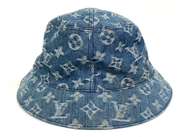 【即決】LOUIS VUITTON ルイヴィトン バケットハット・モノグラム エッセンシャル リバーシブル デニム ブルー M78772 TO0261 ユニセックス