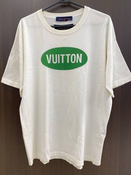 【即決】 Louis Vuitton 22SS AMEN BREAK COTTON KNIT ロゴ ジャカード Tシャツ RM221 JS5 HMN81W M ホワイト ルイ・ヴィトン