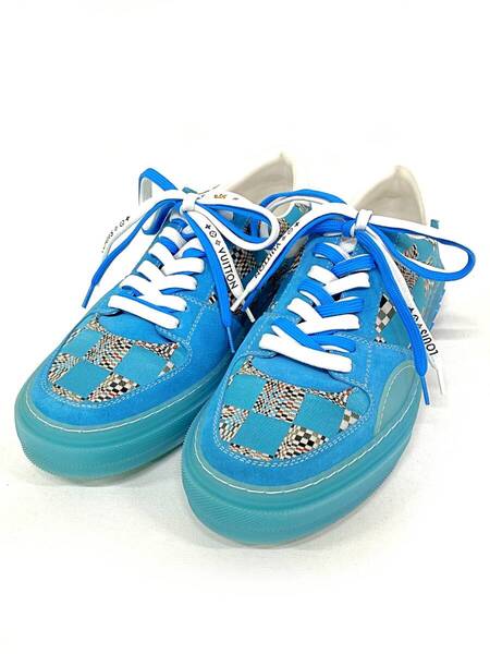 【即決/サイズ7 1/2】 Louis Vuitton Virgil Abloh LVオリ・ライン ディストーテッド ダミエパターン ローカット スニーカー ルイヴィトン