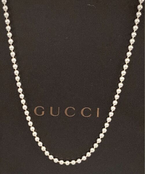 【即決/送料込み】(D)正規品 GUCCI/グッチ ボールチェーンネックレス シルバー925 ドッグタグチェーン(60cm)