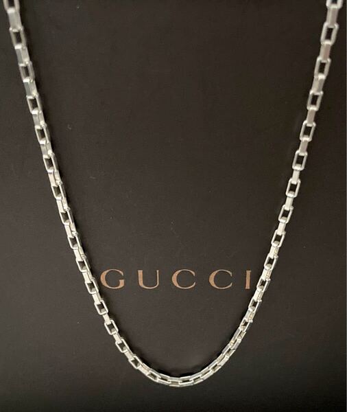 【即決/送料込み】正規品 GUCCI/グッチ スクエアチェーンネックレス シルバー925/スターリングシルバー(50.5cm)