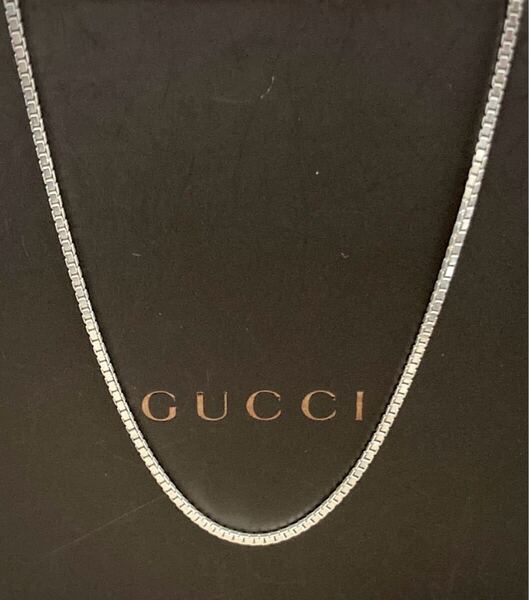 【即決/送料込み】正規品 (A)GUCCI/グッチ ベネチアンチェーンネックレス シルバー925/スターリングシルバー(47-57)ベネチアン