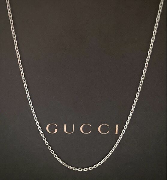 【即決/送料込み】正規品 GUCCI/グッチ シンプル 細チェーン ネックレス シルバー925/スターリングシルバー(51.5-57)