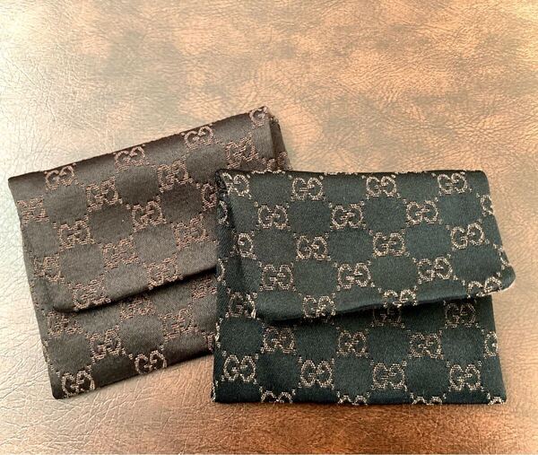 【即決/送料込み】(C)GUCCI/グッチ ジュエリー保存袋/アクセサリー入れ 大2枚セット(リング,ブレスレット,ピアス,ネックレスなどの保存に)