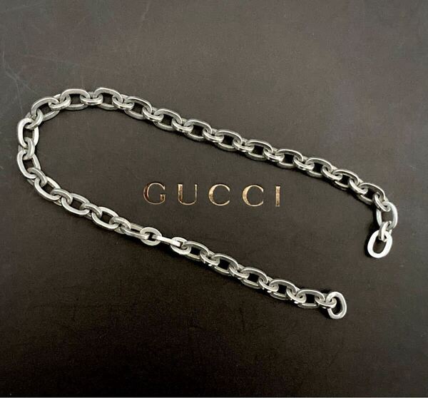 【即決/送料込み】訳あり/チェーン切れ 正規品 GUCCI/グッチ シルバー925 ヴィンテージチェーン1本(ブレスレットのチェーン部分のみ20cm)