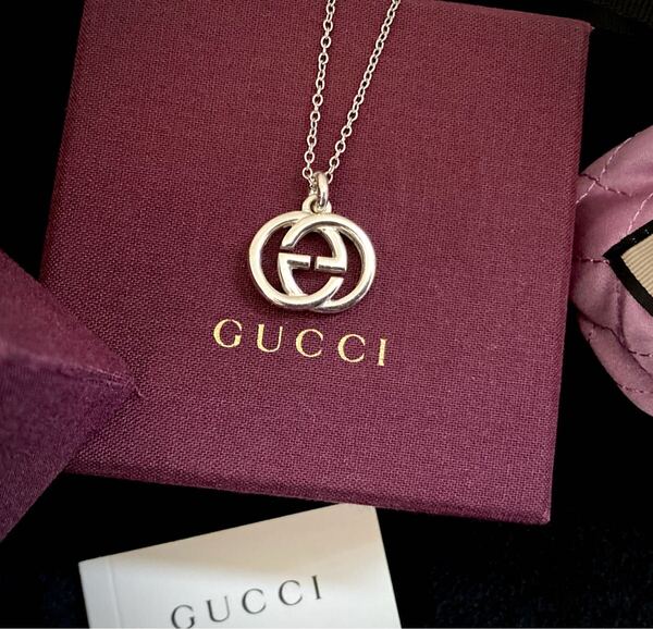 【即決/送料込み】GUCCI/グッチ インターロッキングG/GGロゴ ネックレス/ペンダント(チェーン45cm)